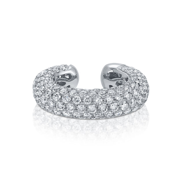 【Kashiko 25HS】Cubic Big Ribbon Ear Cuff KASHIKO Cubic Big Ribbon Ear Cuff Silver