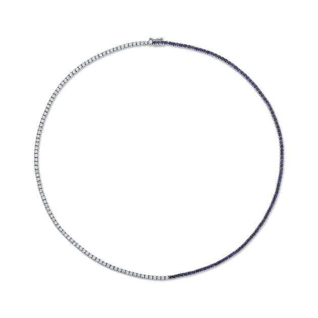 DIAMOND AND BLUE SAPPHIRE HEPBURN CHOKER 16" – Anita Ko