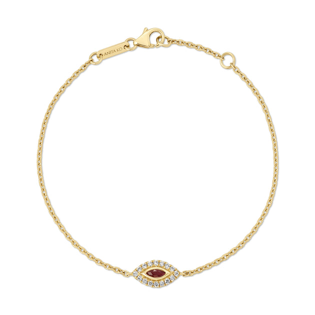 RUBY EVIL EYE CHAIN BRACELET – Anita Ko
