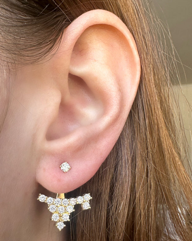 DIAMOND CLUSTER EAR JACKET