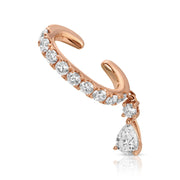 DELILAH EAR CUFF WITH PEAR DIAMOND DROP