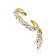 DELILAH EAR CUFF WITH MARQUISE DIAMOND DROP