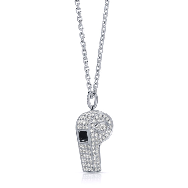 PAVE DIAMOND BABY WHISTLE WITH MARQUISE DIAMOND