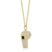 PAVE DIAMOND BABY WHISTLE WITH MARQUISE DIAMOND