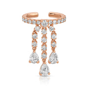 DIAMOND FRINGE EAR CUFF