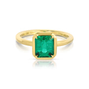 EMERALD CUT COLOMBIAN EMERALD RING