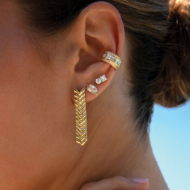 STACKED DIAMOND EAR CUFF