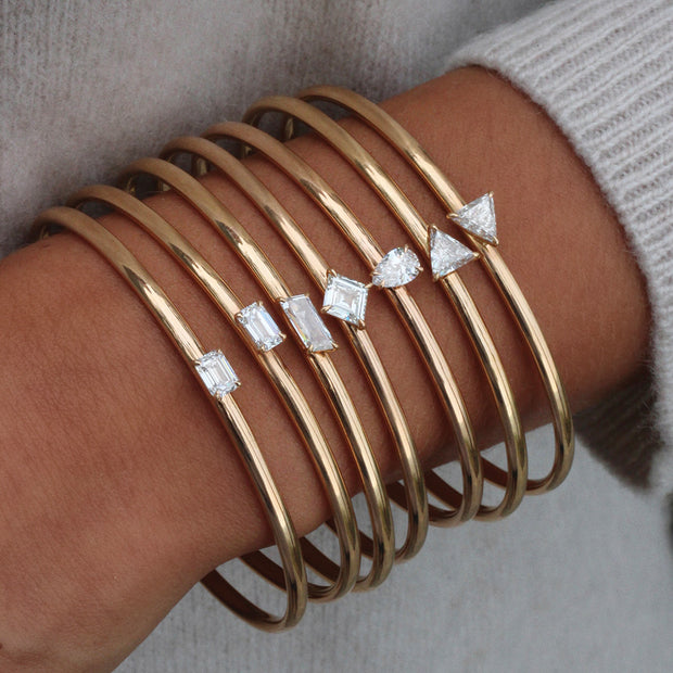 EMERALD CUT DIAMOND CUFF