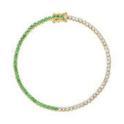 HEPBURN DIAMOND AND COLOMBIAN EMERALD BRACELET