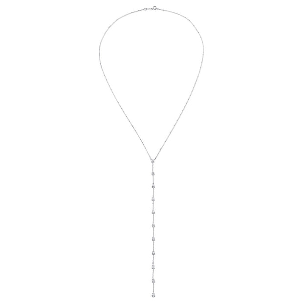 11 STONE PEAR DIAMOND LARIAT