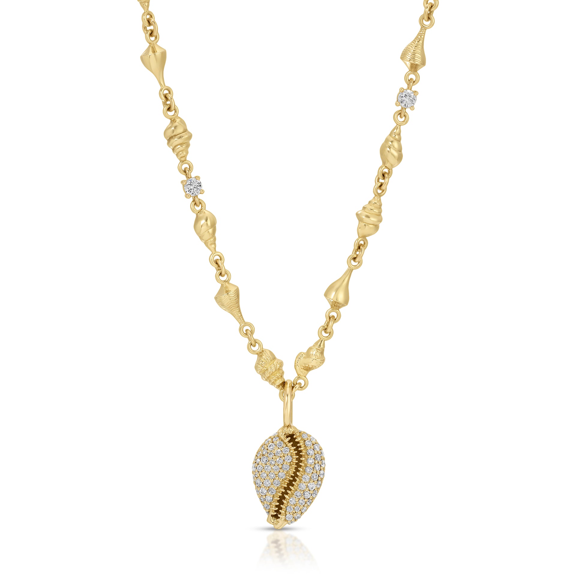  DIAMOND PUKA SHELL PENDANT