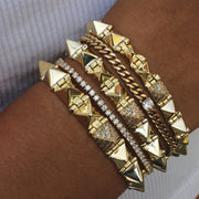 LARGE SPIKE BRACELET WITH ONE DIAMOND SPIKE