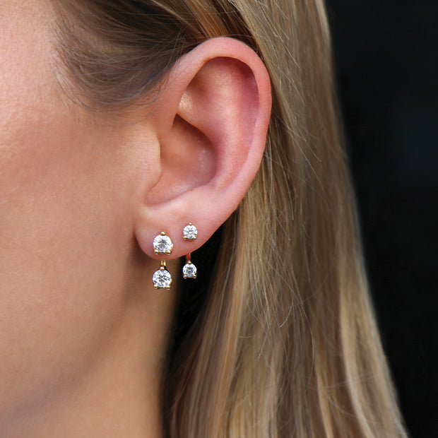 LARGE ROUND DIAMOND ORBIT EARRING