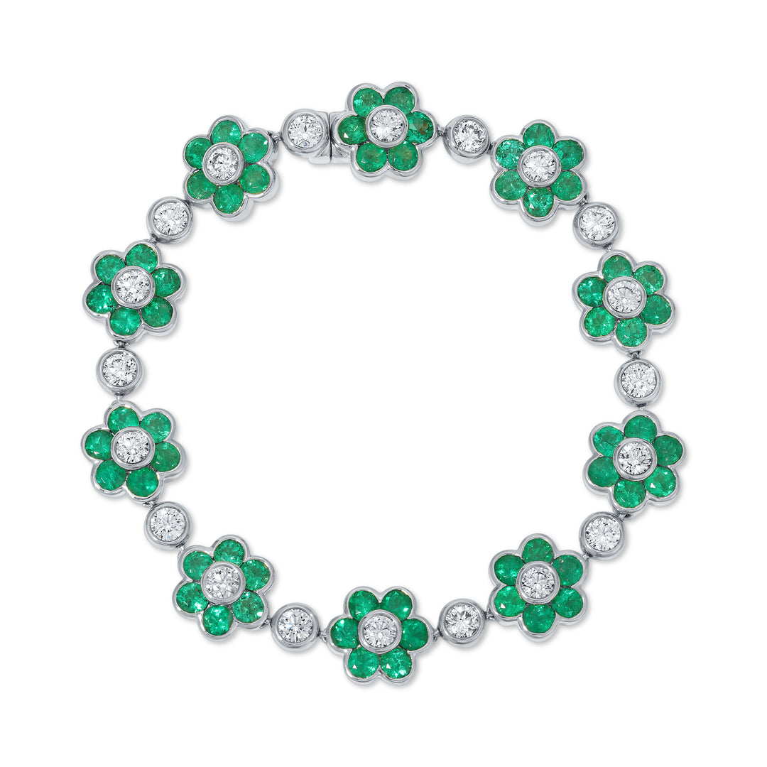EMERALD AND DIAMOND FLORA BRACELET – Anita Ko