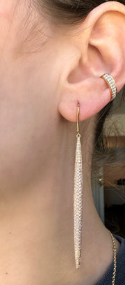 LONG DIAMOND DAGGER EARRINGS