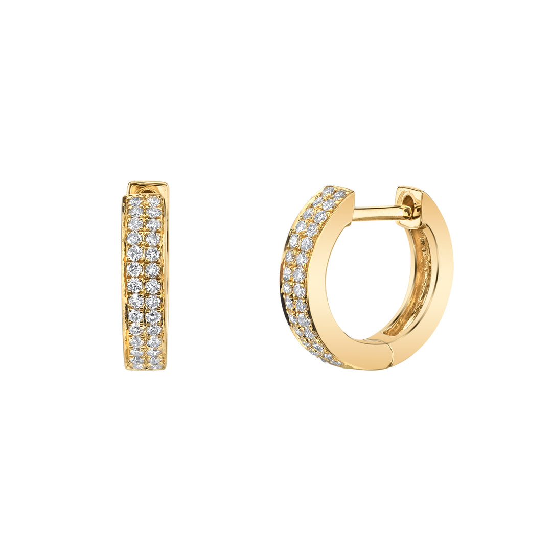 送料税込【AMY O】Baguette Diamond Oval Huggies (2色)国内発送 baguette-diamond-huggies-WG.