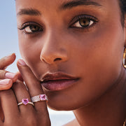 HEART SHAPED PINK SAPPHIRE RING