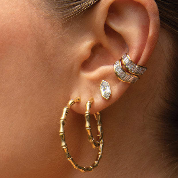 BAGUETTE WAVE EAR CUFF