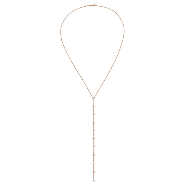 11 STONE PEAR DIAMOND LARIAT