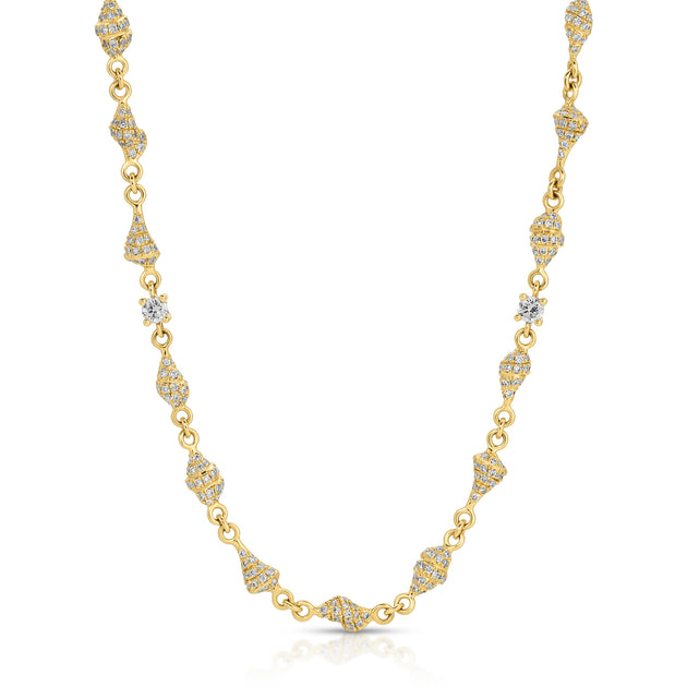 The Yard Shell SHELL BY THE YARD NECKLACE WITH PAVE DIAMONDS – Anita Ko