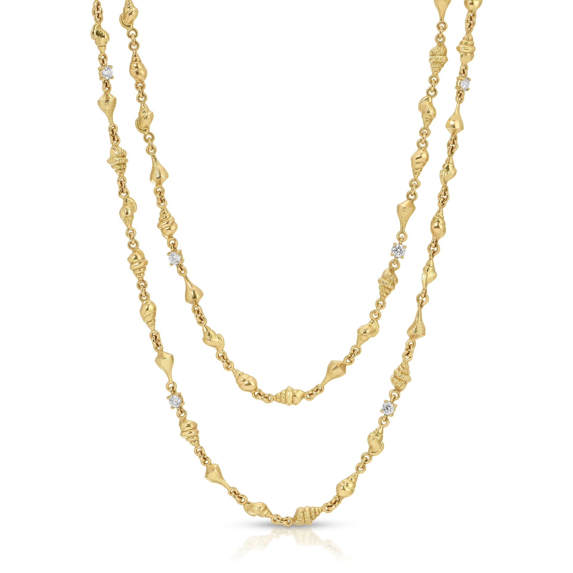  SHELL BY THE YARD DIAMOND NECKLACE