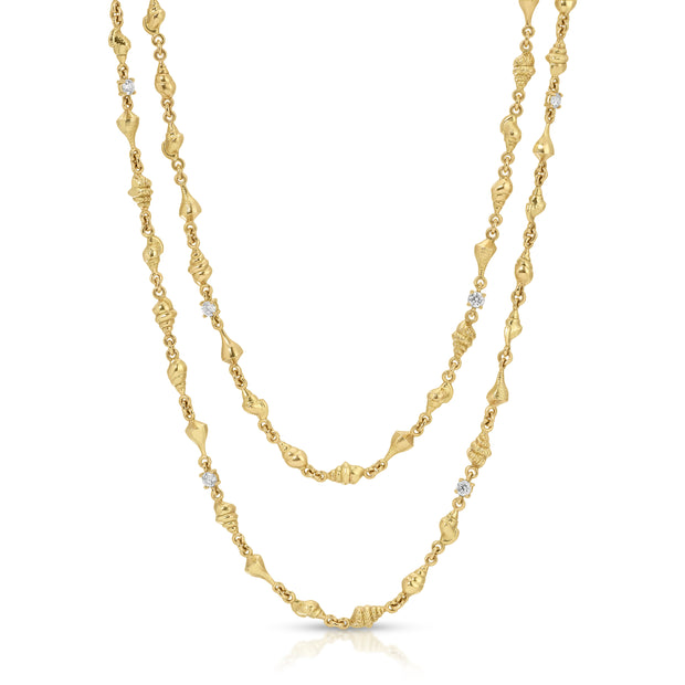 SHELL BY THE YARD DIAMOND NECKLACE