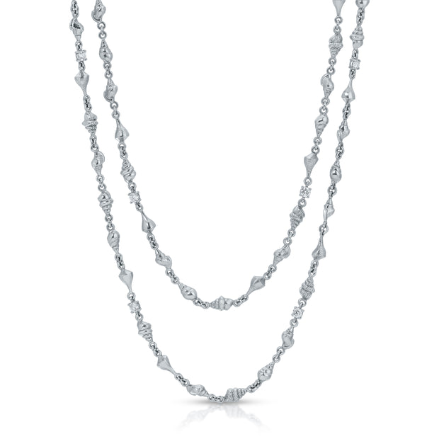 SHELL BY THE YARD DIAMOND NECKLACE