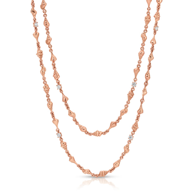 SHELL BY THE YARD DIAMOND NECKLACE