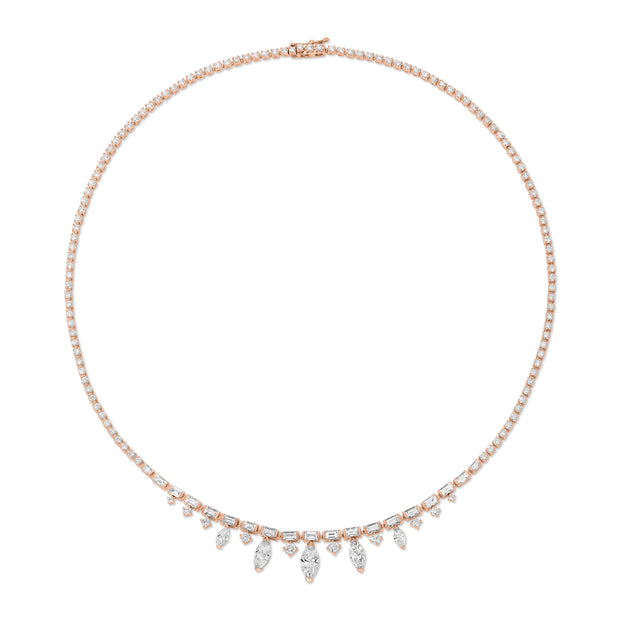 MARQUISE, BAGUETTE AND ROUND DIAMOND CHOKER