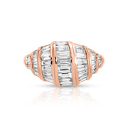 DOMED BAGUETTE DIAMOND ZOE RING