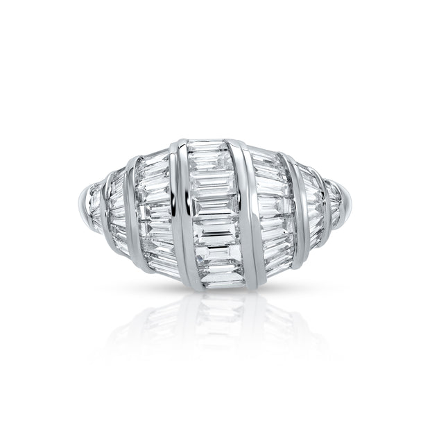 DOMED BAGUETTE DIAMOND ZOE RING