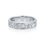 BEZELED TRILLION DIAMOND RING