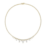 MARQUISE, BAGUETTE AND ROUND DIAMOND CHOKER