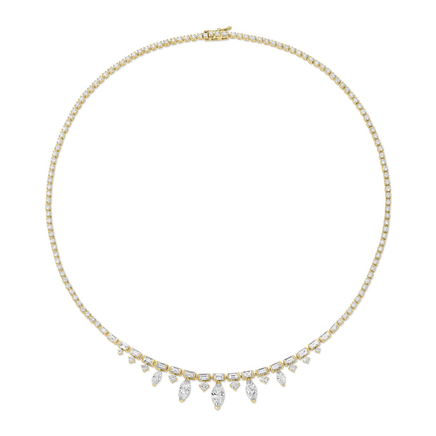 MARQUISE, BAGUETTE AND ROUND DIAMOND CHOKER