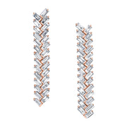 SHORT BAGUETTE DIAMOND ZIPPER EARRINGS