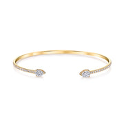 DOUBLE PEAR DIAMOND SPLIT CUFF