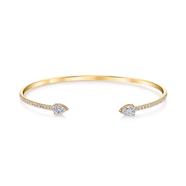 DOUBLE PEAR DIAMOND SPLIT CUFF