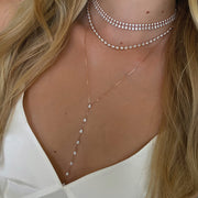 11 STONE PEAR DIAMOND LARIAT