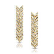 PAVE DIAMOND ZIPPER DROP EARRINGS