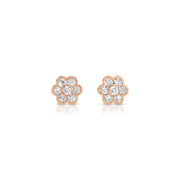 SMALL DIAMOND FLORA STUDS