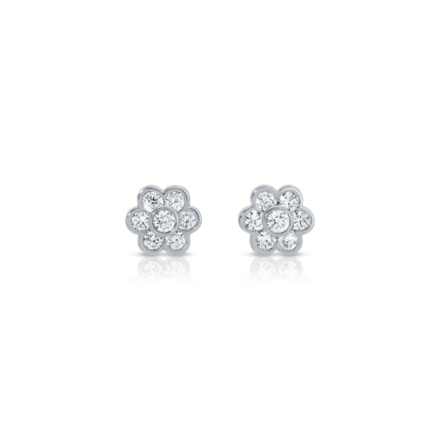 SMALL DIAMOND FLORA STUDS