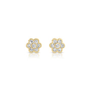 SMALL DIAMOND FLORA STUDS