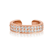 TWO ROW DIAMOND EAR CUFF