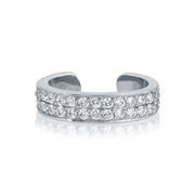 TWO ROW DIAMOND EAR CUFF