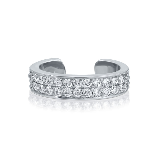 TWO ROW DIAMOND EAR CUFF