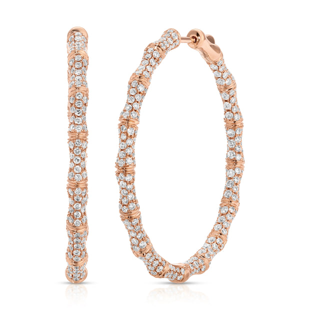 LARGE DIAMOND BAMBOO HOOPS