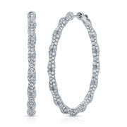 LARGE DIAMOND BAMBOO HOOPS