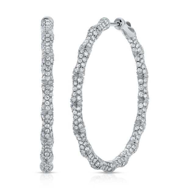 LARGE DIAMOND BAMBOO HOOPS