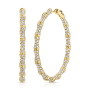 LARGE DIAMOND BAMBOO HOOPS
