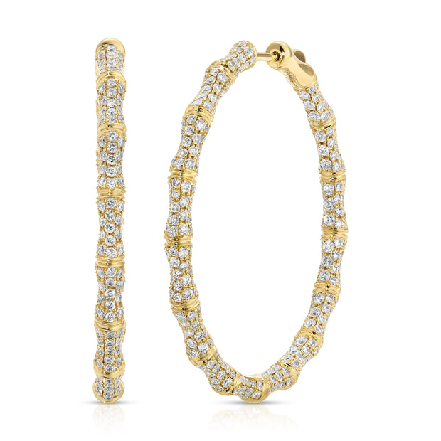 LARGE DIAMOND BAMBOO HOOPS